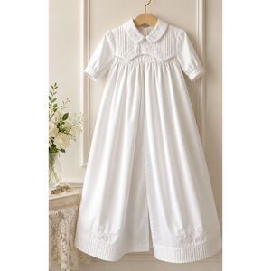Baby WILL BETH WILL'BETH GORGEOUS LONG CHRISTENING GOWN Size 3 Mo. 2 Piece
